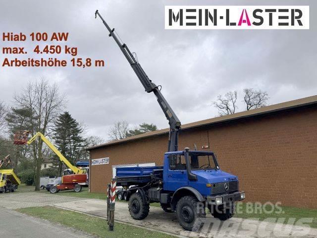 Unimog U 1700 Hiab 100 AW Kran 15,8 m max. 4,45 t Truck mounted cranes