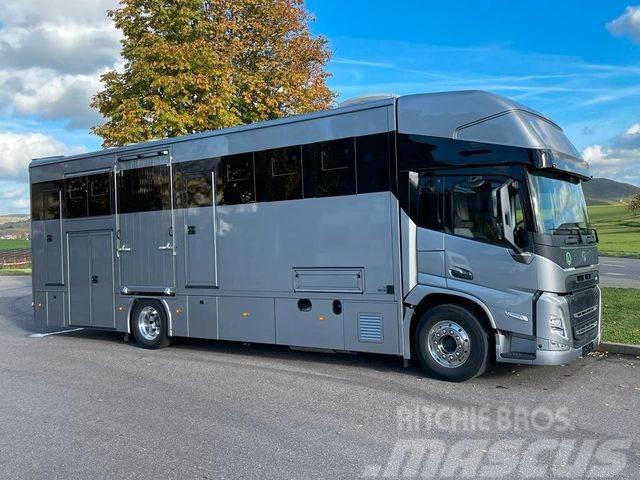 Volvo FM 380, 5 Pferde,Wohnung m Pop Out Livestock trucks