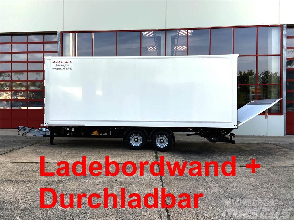 Möslein TK0105D-L Weiß Tandem Koffer, Ladebordwand 1,5 t  Box Trailers