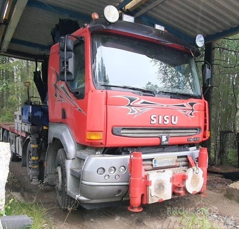 Sisu E11 420 Truck mounted cranes