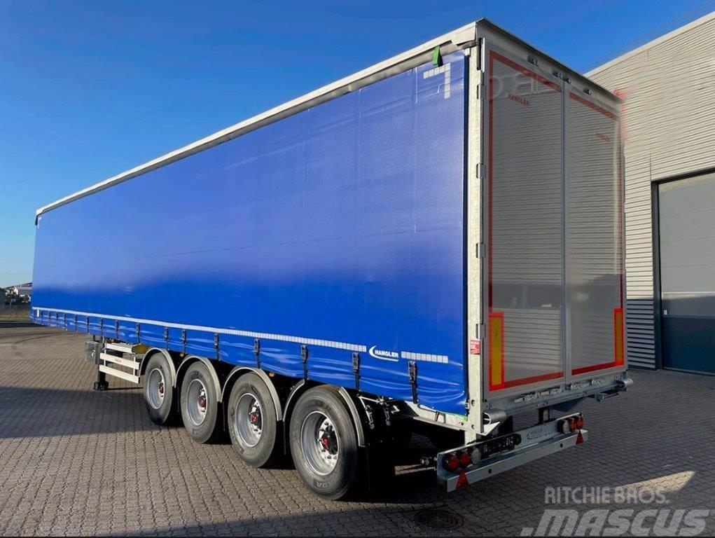 Hangler 4-aks Gardintrailer skydegardin DEMO Curtain sider semi-trailers