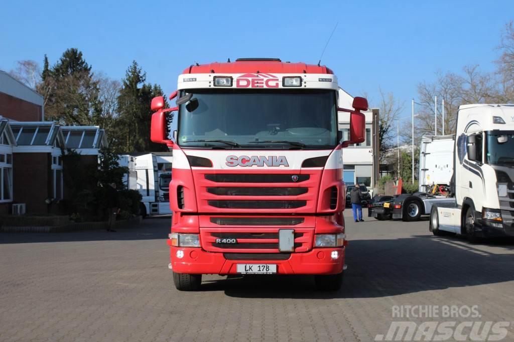 Scania R 400 E5 6x2 Hiab 166K Baustoffkran Liftachse Flatbed / Dropside trucks